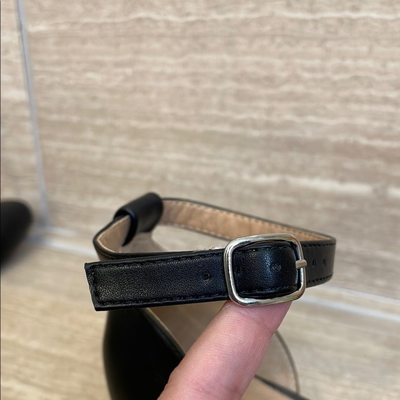 LANE BRYANT UEC Women’s Size 9W Elegant Black Ankle Strap Flats Buckle - Picture 7 of 10